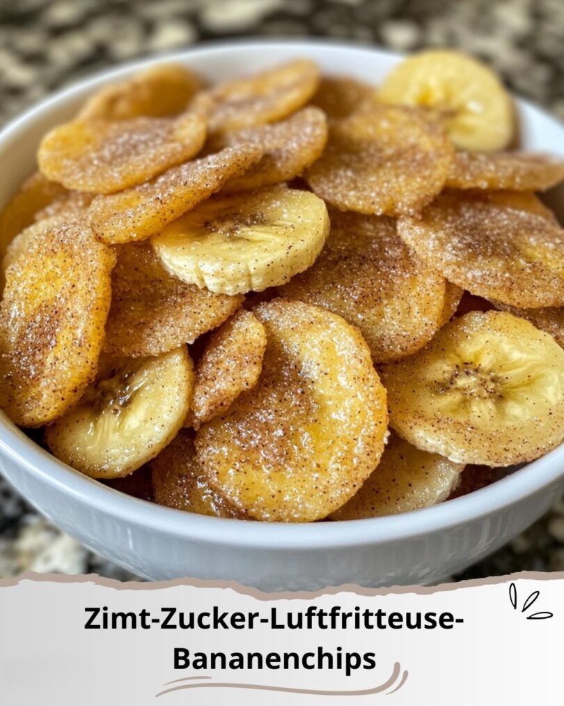Zimt Zucker Luftfritteuse Bananenchips