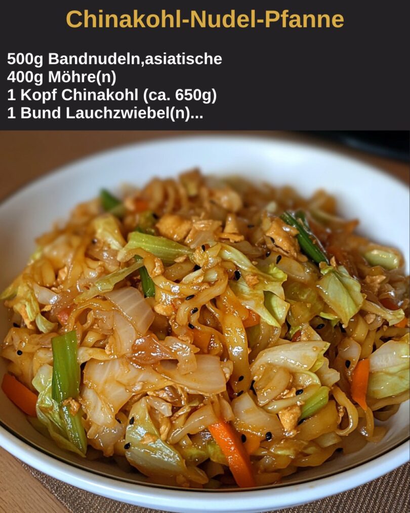 🍜 Chinakohl-Nudel-Pfanne – Asiatisch, einfach & unglaublich lecker!