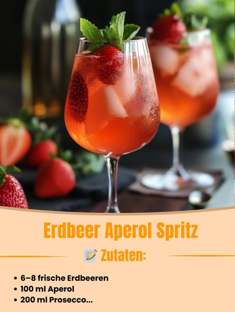 🍹 Erdbeer Aperol Spritz – Sommerlich & spritzig!