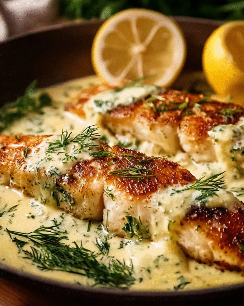 🐟 Gebackener Fisch mit Zitronen-Cremesauce