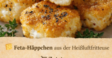 Feta-Häppchen aus der Heißluftfritteuse – knusprig & schnell