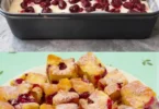 Joghurtkuchen mit Sauerkirschen und Puderzucker