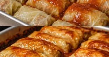 Omas Kohlrouladen mit Hackfleisch in Tomatensoße aus dem Ofen