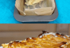 Unsichtbarer Apfelkuchen mit vielen dünnen Apfelschichten und wenig Teig